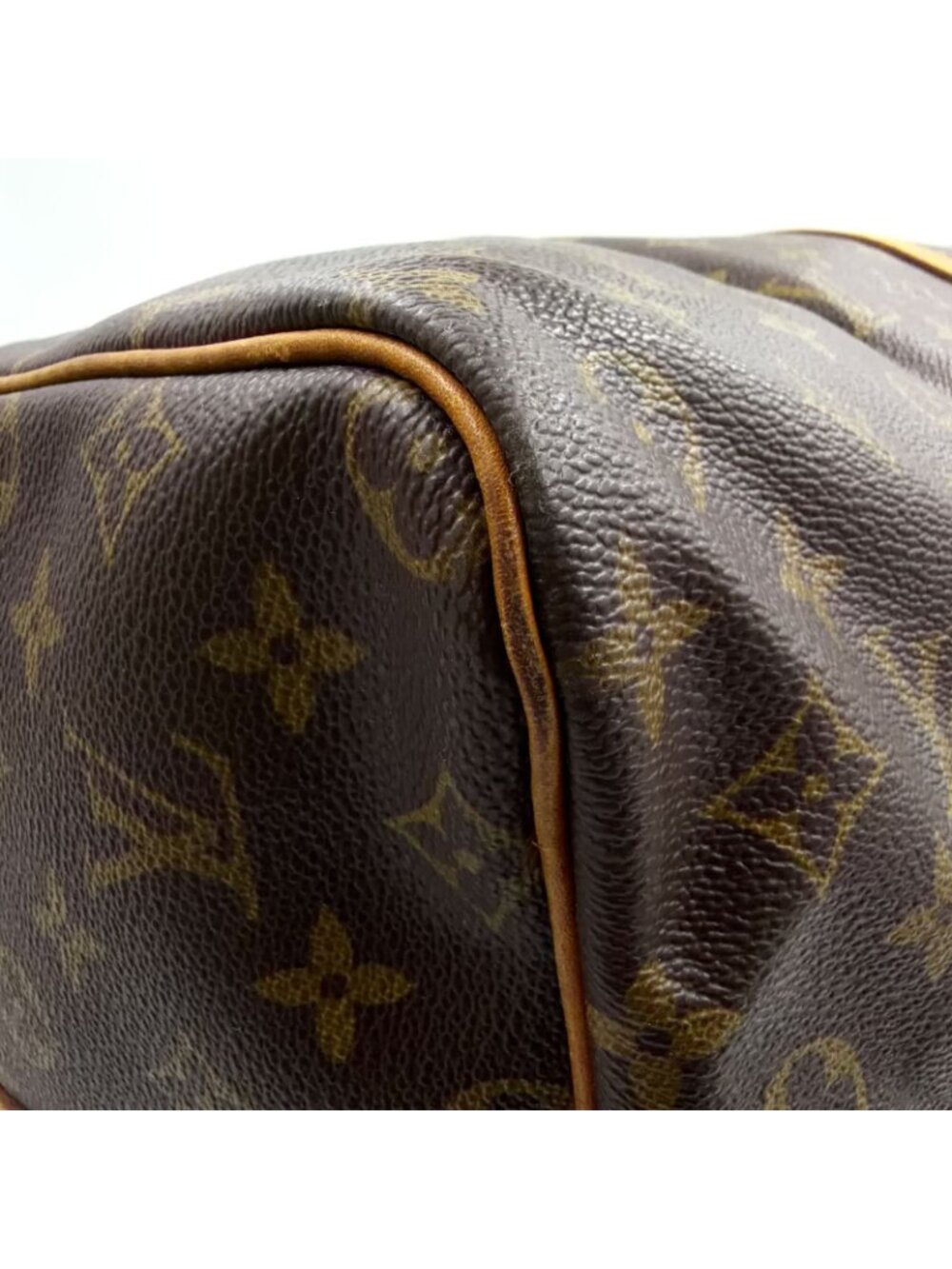 Louis Vuitton Keepall Bandouliere 60 Monogram Leather Brown Boston Bag Gold - Picture 11 of 15